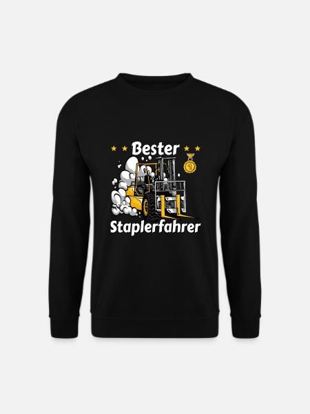 Staplerfahrer Geschenk Lagerist Lagerarbeiter - Unisex Pullover - Schwarz