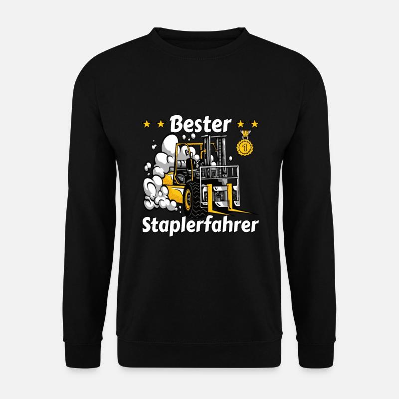 Staplerfahrer Geschenk Lagerist Lagerarbeiter - Unisex Pullover - Schwarz
