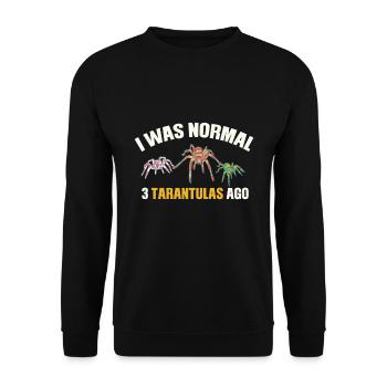 Tarantula Vogelspinne Spinnen Insekten - Unisex Pullover - Schwarz - Vorne - Alina (178cm) & Michal (187cm)