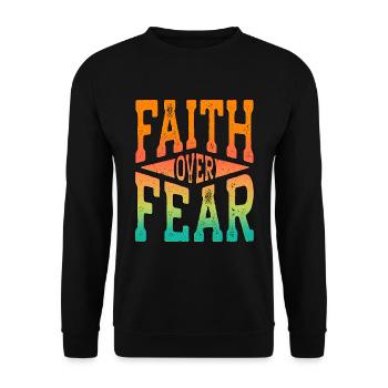 Gottesfürchtig Beten Glaube Gebet Christlich Jesus - Unisex Pullover - Schwarz - Vorne - Alina (178cm) & Michal (187cm)