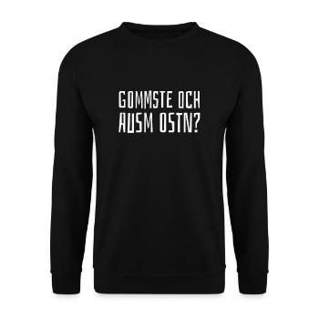 Saxony Proverbs GDR Ossi Saxon East German - Unisex Sweatshirt - black - Front - Alina (178cm) & Michal (187cm)