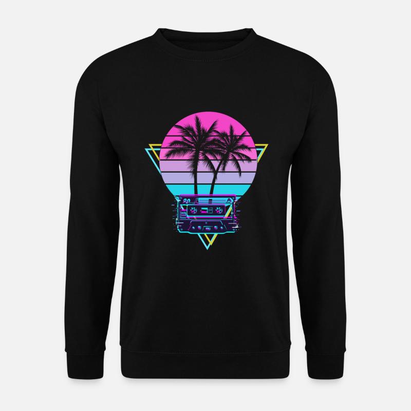 Vaporwave Aesthetic Wave - Unisex Pullover - Schwarz