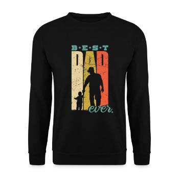 Best Dad Ever Becoming Father Young Dad Son - Unisex Sweatshirt - black - Front - Alina (178cm) & Michal (187cm)