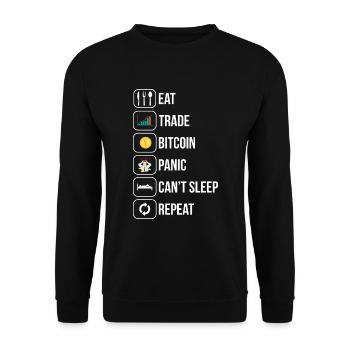 Stocks Stock Market Trader Saying - Unisex Sweatshirt - black - Front - Alina (178cm) & Michal (187cm)