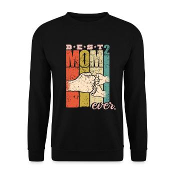 Best Mom Ever Twin Mom Mom Twins Mom - Unisex Sweatshirt - black - Front - Alina (178cm) & Michal (187cm)