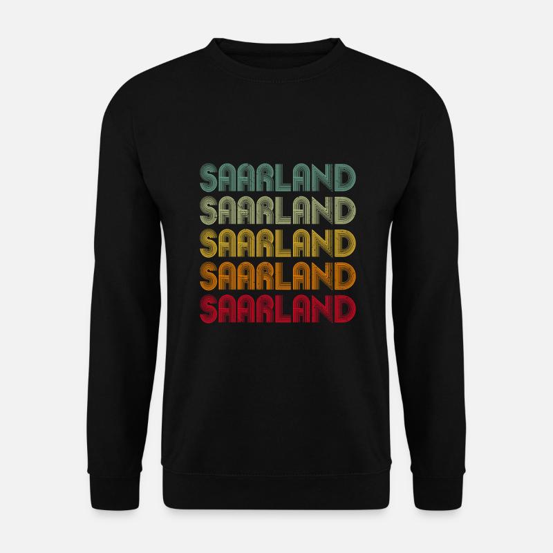 Saarland Retro Vintage Design - Unisex Pullover - Schwarz