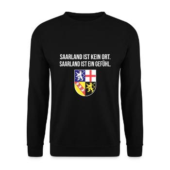 Saarland Retro Vintage Design - Unisex Pullover - Schwarz - Vorne - Alina (178cm) & Michal (187cm)