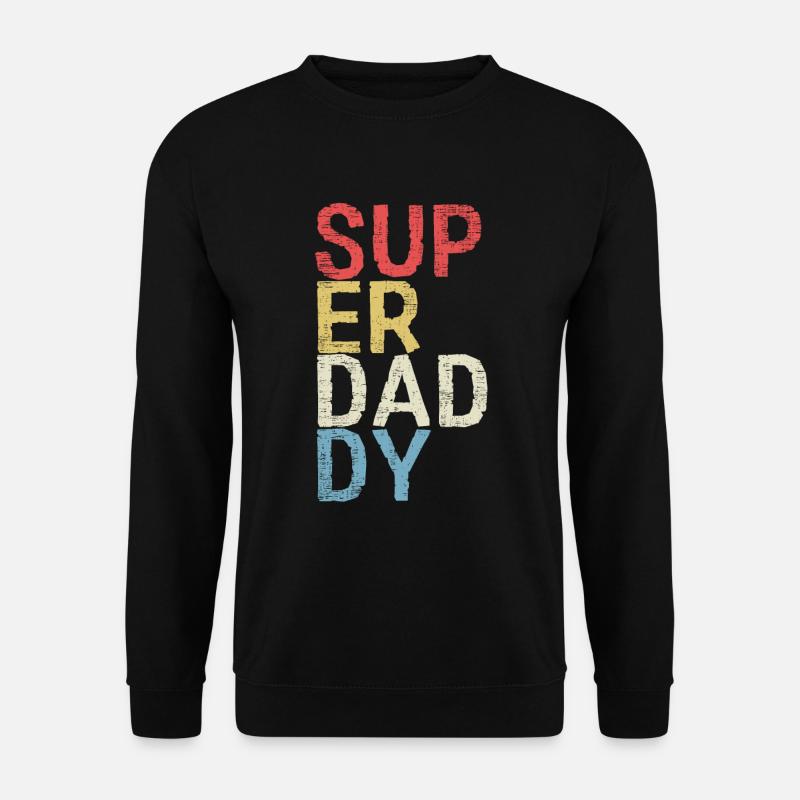 Super Daddy Vatertag Papa Geschenk - Unisex Pullover - Schwarz