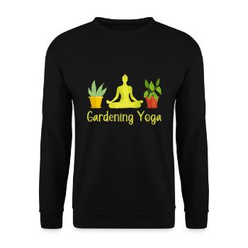 Funny Garden Saying Design - Unisex Sweatshirt - black - Front - Alina (178cm) & Michal (187cm)