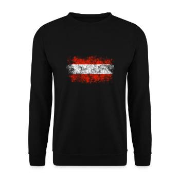 Austria Flag National Colors Flag - Unisex Sweatshirt - black - Front - Alina (178cm) & Michal (187cm)