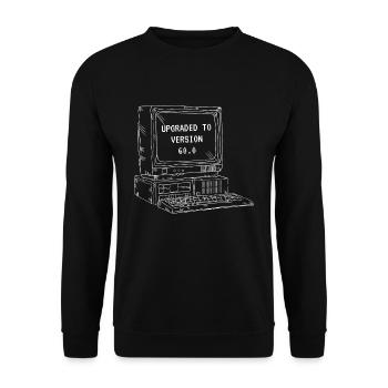 60. Geburtstag 60 Jahre 1961 Geschenk - Unisex Pullover - Schwarz - Vorne - Alina (178cm) & Michal (187cm)