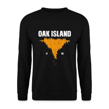 Oak Island Kanada Hunting - Unisex Pullover - Schwarz - Vorne - Alina (178cm) & Michal (187cm)