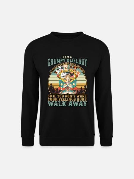 Grumpy Old Lady Vintage Retro - Unisex Sweatshirt - black