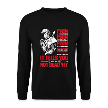 Spartan Molon Labe - Unisex Sweatshirt - black - Front - Alina (178cm) & Michal (187cm)