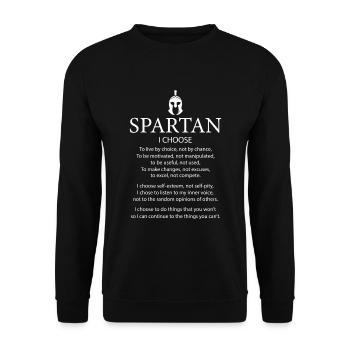 Spartan Molon Labe - Unisex Sweatshirt - black - Front - Alina (178cm) & Michal (187cm)