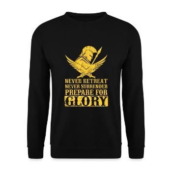Spartan Molon Labe - Unisex Sweatshirt - black - Front - Alina (178cm) & Michal (187cm)