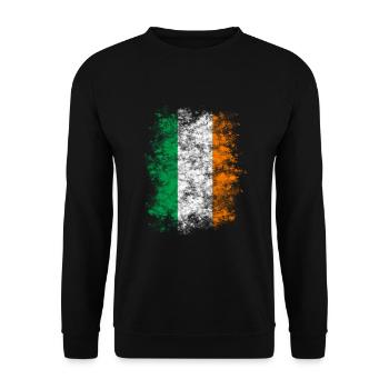 Irlande Drapeau Grunge Couleurs nationales irlandaises - Sweat-shirt Unisexe - noir - Devant - Alina (178cm) & Michal (187cm)