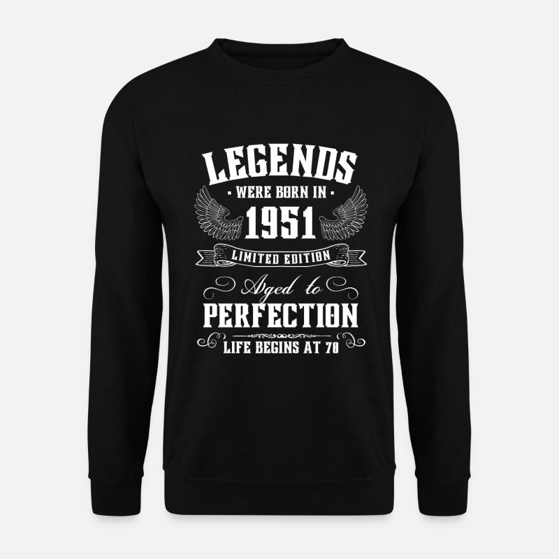 70. Geburtstag 70 Jahre 1951 Geschenk - Unisex Pullover - Schwarz