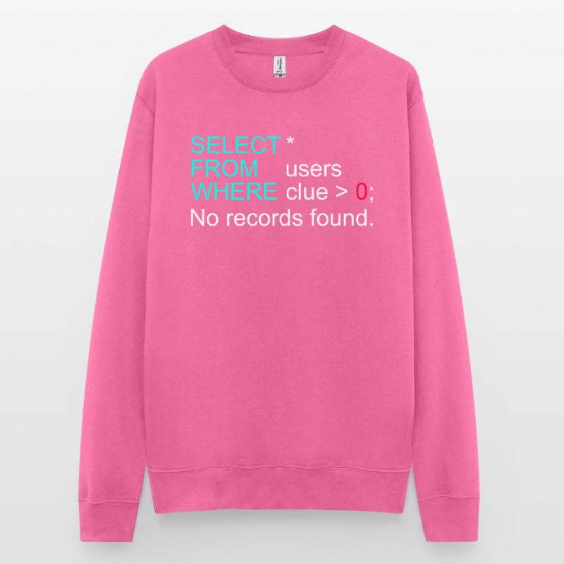 Database Data SQL Programmer Administration Unisex Sweatshirt