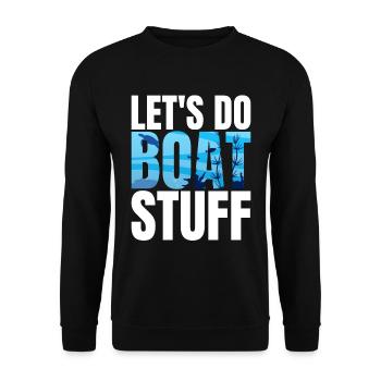 Boot Stuff Captain Funny Pontoon Boat Seaboat - Unisex Sweatshirt - black - Front - Alina (178cm) & Michal (187cm)
