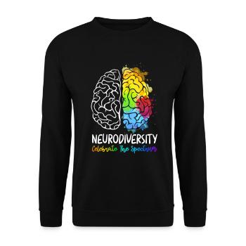 Neurodiversity Celebrate The Spectrum - Unisex Pullover - Schwarz - Vorne - Alina (178cm) & Michal (187cm)
