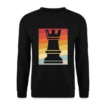 Les échecs roi figure rétro cadeau - Sweat-shirt Unisexe - noir - Devant - Alina (178cm) & Michal (187cm)