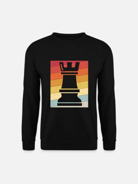 Chess King Figurine Retro Gift - Unisex Sweatshirt - black