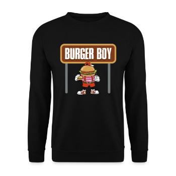 Burger Boy Burger cadeau - Sweat-shirt Unisexe - noir - Devant - Alina (178cm) & Michal (187cm)