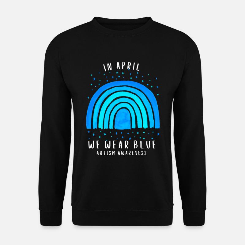 In April we wear Blue Autism Awareness - Unisex Pullover - Schwarz