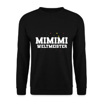 Mimimi Weltmeister - Unisex Pullover - Schwarz - Vorne - Alina (178cm) & Michal (187cm)