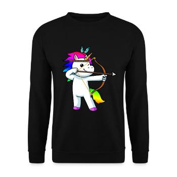Unicorn Archery Archery Archery Gift - Unisex Sweatshirt - black - Front - Alina (178cm) & Michal (187cm)