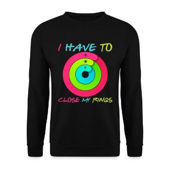 I Have To Close My Rings - Sweat-shirt Unisexe - noir - Devant - Alina (178cm) & Michal (187cm)