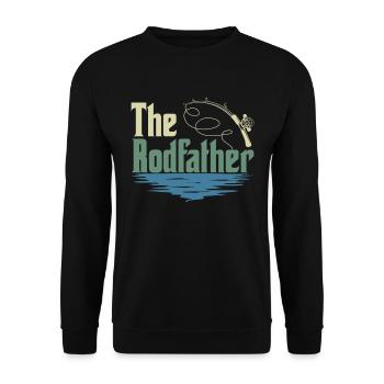 The Rodfather Fishing Rod - Sweat-shirt Unisexe - noir - Devant - Alina (178cm) & Michal (187cm)