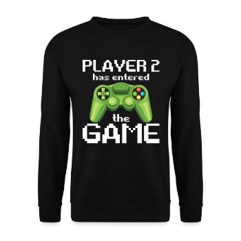 Player 2 Has Entered The Game - Sweat-shirt Unisexe - noir - Devant - Alina (178cm) & Michal (187cm)