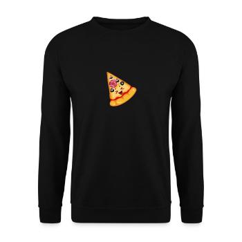 Pizza Babby and Slice Dad and Son Matching - Unisex Sweatshirt - black - Front - Alina (178cm) & Michal (187cm)