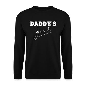 Daddy's Girl Fathers Day Gift - Unisex Pullover - Schwarz - Vorne - Alina (178cm) & Michal (187cm)