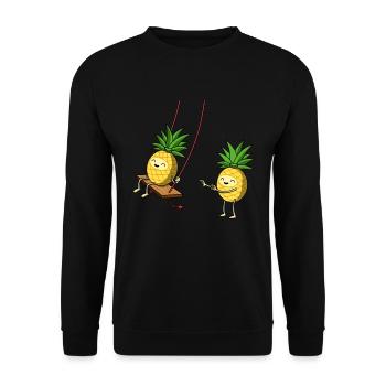 Swinging Pineapple Ananas cadeau - Sweat-shirt Unisexe - noir - Devant - Alina (178cm) & Michal (187cm)