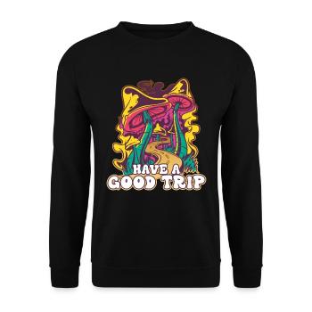 Trippy Champignons De Champignon - Sweat-shirt Unisexe - noir - Devant - Alina (178cm) & Michal (187cm)