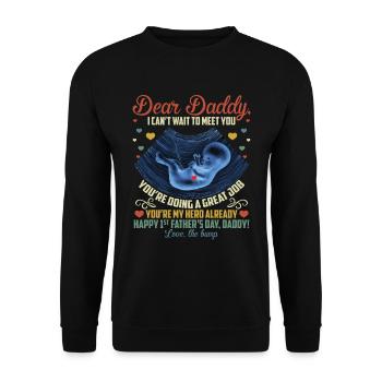 Love The Bump Dad - Unisex Sweatshirt - black - Front - Alina (178cm) & Michal (187cm)
