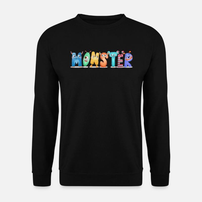 Monster Daddy and Baby Matching - Unisex Pullover - Schwarz