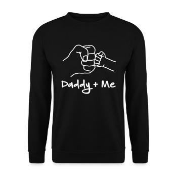 Daddy + Me Fist Bumps - Unisex Sweatshirt - black - Front - Alina (178cm) & Michal (187cm)