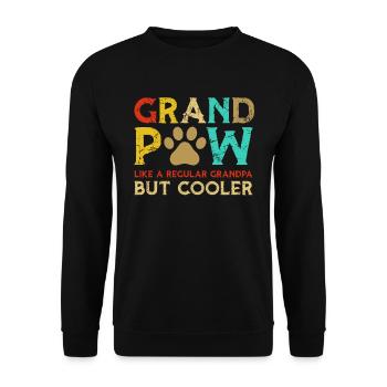 Grandpaw Like A Regular Granpa But Cooler Vintage - Unisex Sweatshirt - black - Front - Alina (178cm) & Michal (187cm)