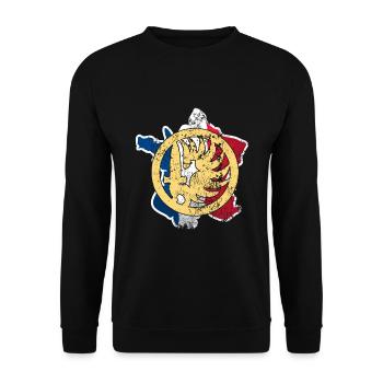 Fallschirmjäger - Unisex Pullover - Schwarz - Vorne - Alina (178cm) & Michal (187cm)