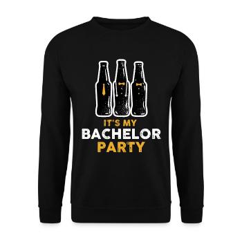 Bachelor Party Bachelor Party Party Gift - Unisex Sweatshirt - black - Front - Alina (178cm) & Michal (187cm)