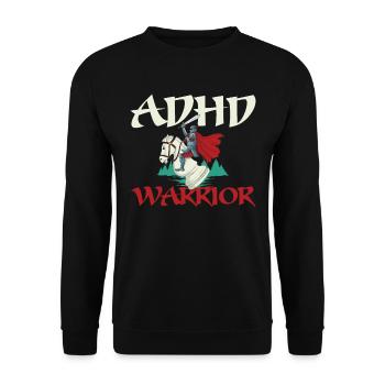 ADHD Warrior ADHS Geschenk - Unisex Pullover - Schwarz - Vorne - Alina (178cm) & Michal (187cm)
