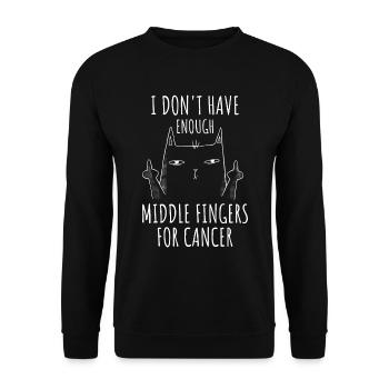 Middle Fingers For Cancer Brustkrebs Geschenk - Sweat-shirt Unisexe - noir - Devant - Alina (178cm) & Michal (187cm)