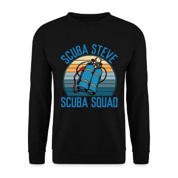 Scuba Steve Scuba Squad Vintage - Unisex Sweatshirt - black - Front - Alina (178cm) & Michal (187cm)