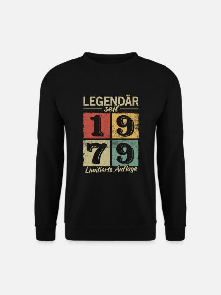Legendär seit 1979 - Geburtsjahr 1979 vintage - Unisex Pullover - Schwarz