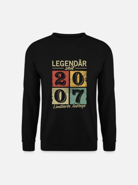 Legendär seit 2007 - Geburtsjahr 2007 vintage - Unisex Pullover - Schwarz