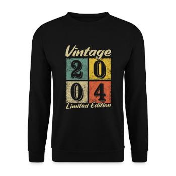 Légende depuis 2004 - année de naissance 2004 vintage - Sweat-shirt Unisexe - noir - Devant - Alina (178cm) & Michal (187cm)